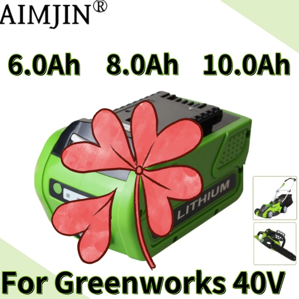 

For Greenworks 29462 40v Battery G-MAX 40V 6000mAh Rechargeable Battery For 29462 29472 29282 Lawn Mower Power Tools Battery