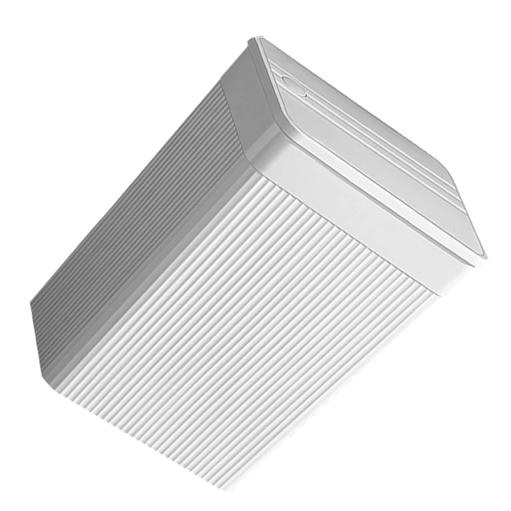 

Narrow Trash Bin with Lid Press Type Sturdy Plastic Construction for Bathroom Bedroom Kitchen Desk Waste Basket Home