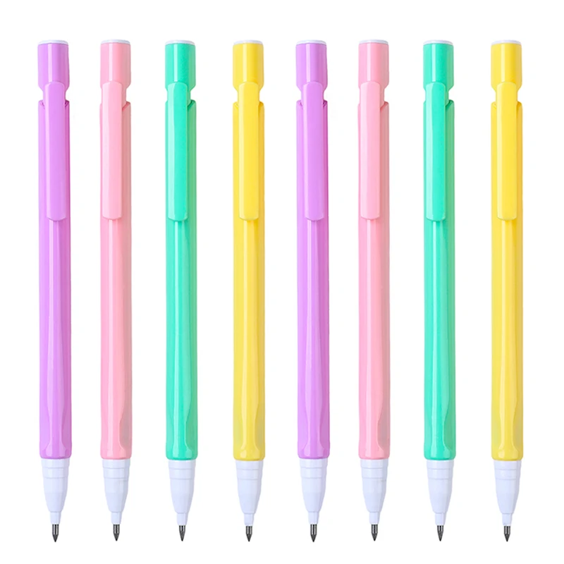 

2.0mm Macaron Color Scheme Mechanical Pencil with A Pencil Sharpener Smooth Writing Sketching and Painting Stationery Supplies
