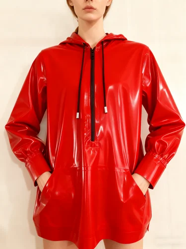 

Латексное резиновое пальто, стильная толстовка с длинными рукавами для косплея, крутая куртка, размер S-XXL