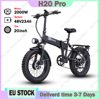 Folding Ridstar E-Bike 2000W Dual Motor 48V23AH Battery Electric Bike Adult 20*4inch Fat Tire Hydraulic Braking Electric Bicycle