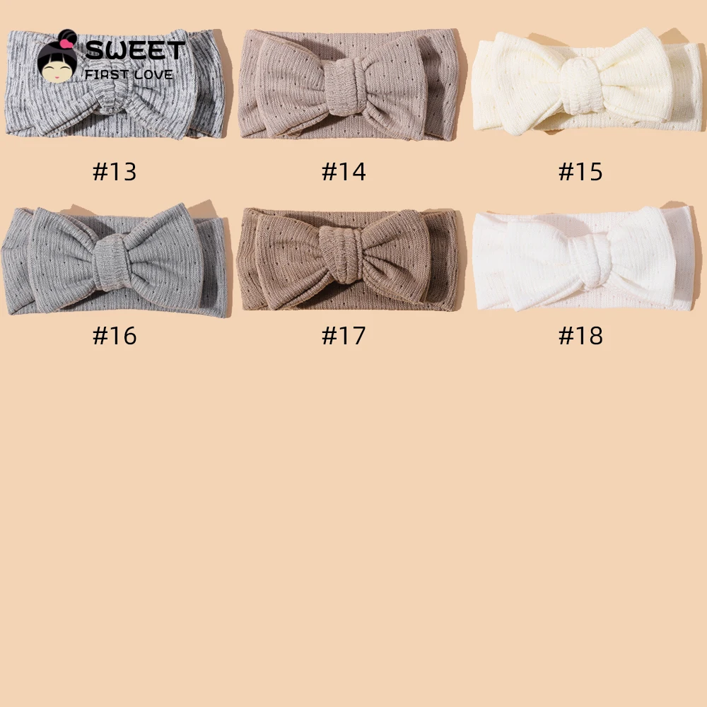 Baby Accessories For Newborn Toddler Kids Baby Girl Boy Headband Knitted Bow Hair Bands Handmade Headwear Elastic Soft Headbands