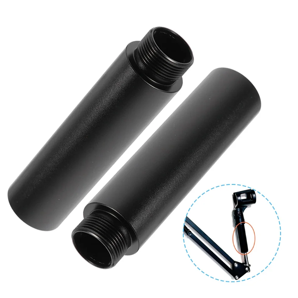 2pcs Microphone Stand Extension Tubes 58 for Desk Stands Aluminum Alloy Rods with Metal Adapter for Enhanced Recording