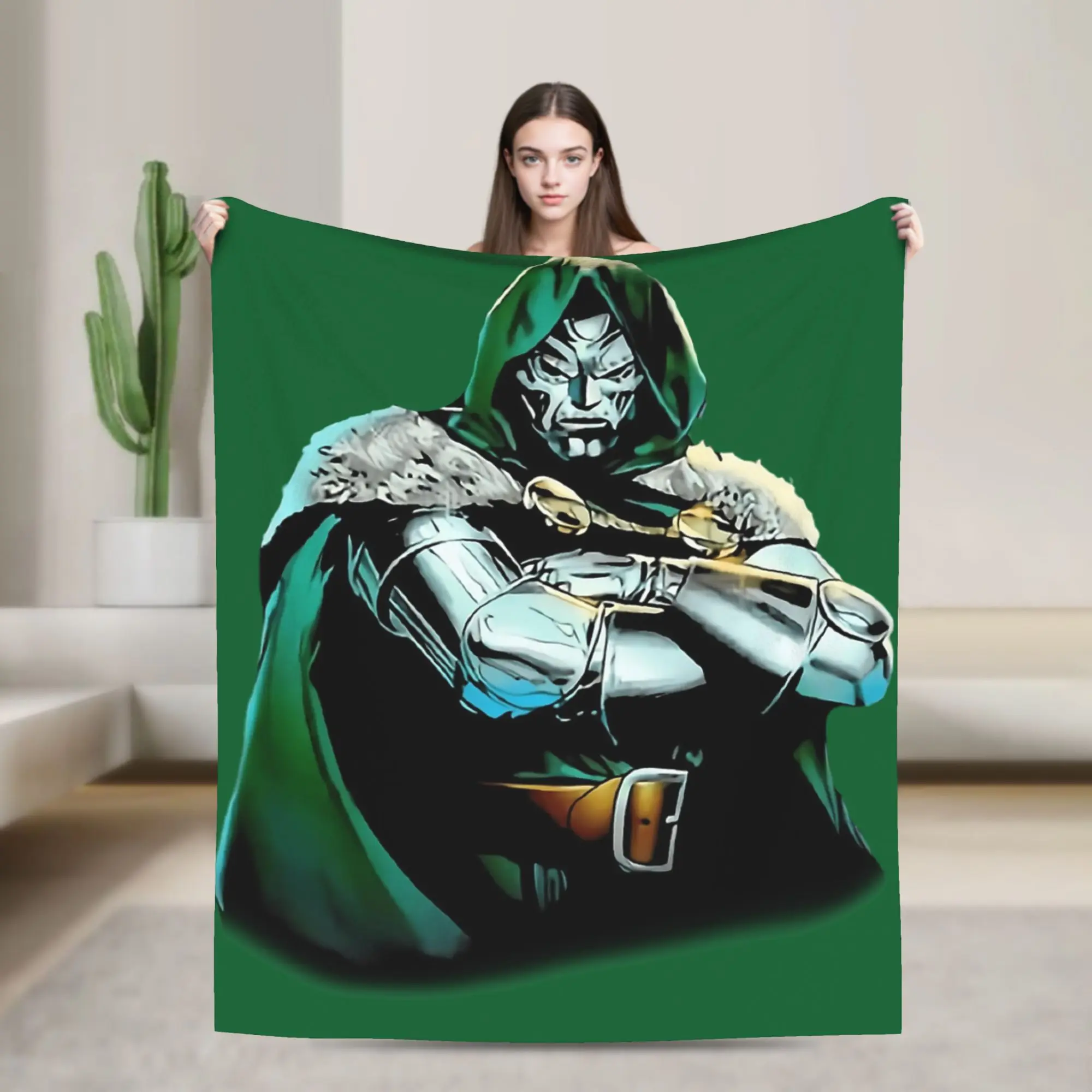 Vintage Dr Dooms The Ultimate Villains Gift Fuzzy Blanket Throw Blankets for  Sofa Bedding Lounge 200x150cm Plush Thin Quilt