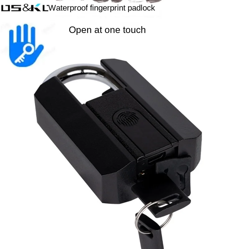 

Large Sliding Cover Fingerprint Lock Password Lock Household Door Lock Bluetooth Remote Padlock Ip67 Outdoor Waterproof with Key