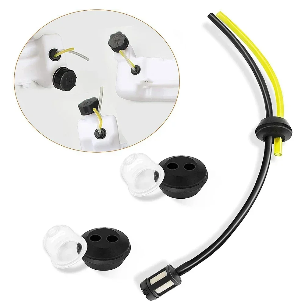 3PCS Strimmer Fuel Pipe Universal Grass Trimmer Fuel Line PVC Rubber Replacement Fuel Filter Kit With 3 Gaskets +3 Primers