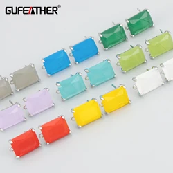 GUFEATHER MB32,jewelry accessories,nickel free,18k gold rhodium plated,copper,glass,jewelry making finding,diy earrings,6pcs/lot