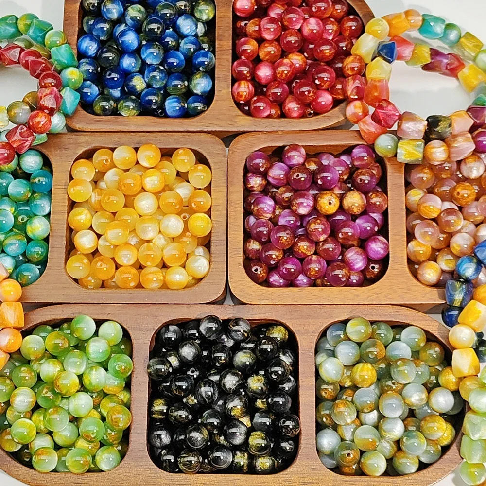Vintage Collectible Marbles - 50 Piezas de Cuentas Redondas Lisas