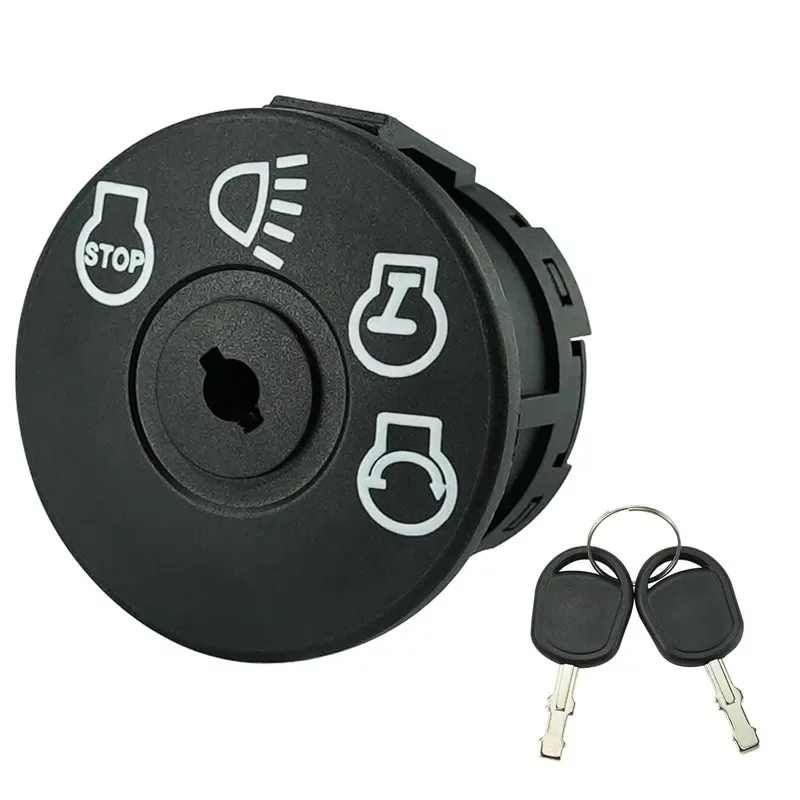 for Ignition Switch Agricultural Vehicle Lock Black Knob Harvester Key