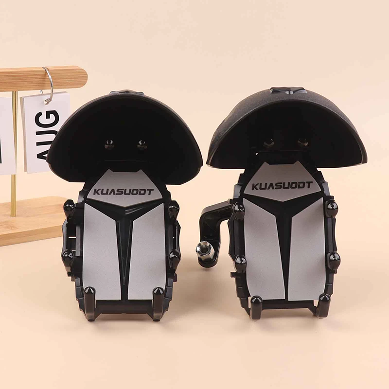 Small Helmet Rider Motorcycle Mobile Phone Holder Rotatable Waterproof Sunshade Bicycle Cell Phone Holder Shockproof