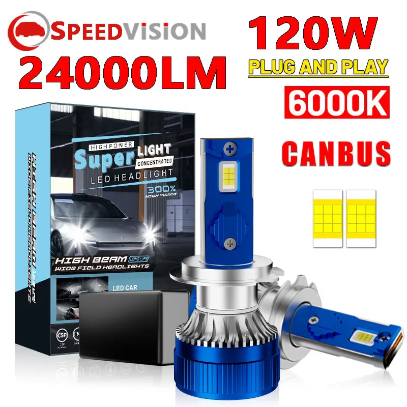 

Speedvision H4 LED Headlights K5C H7 Canbus H3 H11 H8 000LM 120W 3570 CSP H1 HB3 9005 9006 HB4 9012 HIR2 Car Light Fog Lamps