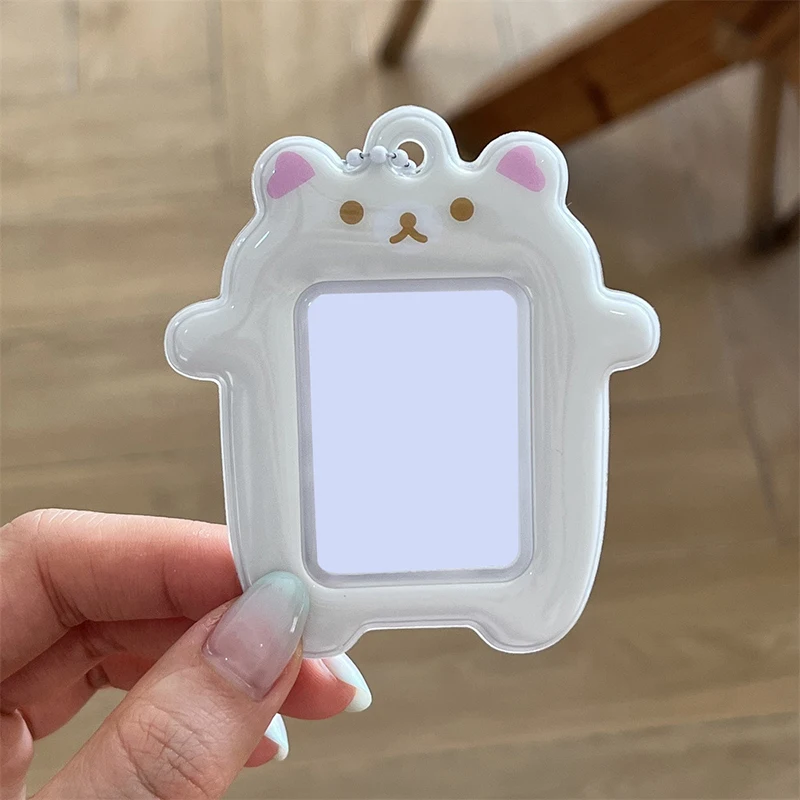 Hot Sale 1Pcs Lazybear Photocard Student Card Case 2 Inch Photo Card Holder Idol Photo Protector Ornaments