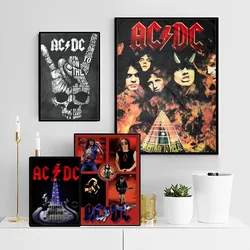 Rock Singer A-AC D-DC Band Poster Self-adhesive Art Poster Retro Kraft Paper Sticker DIY Room Bar Cafe Vintage Decorative