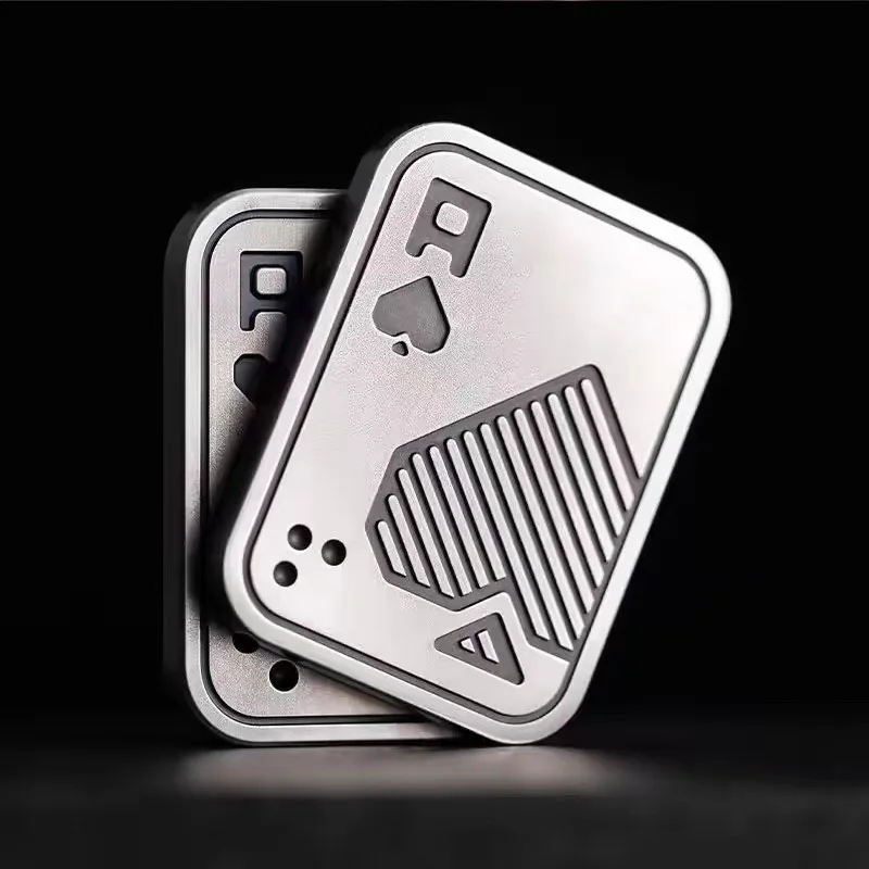 

Metal Poker Push Card Fidget Slider Stress Relief Toy Adults Anxiety ADHD Decompression Gifts Cool Stuff For Men