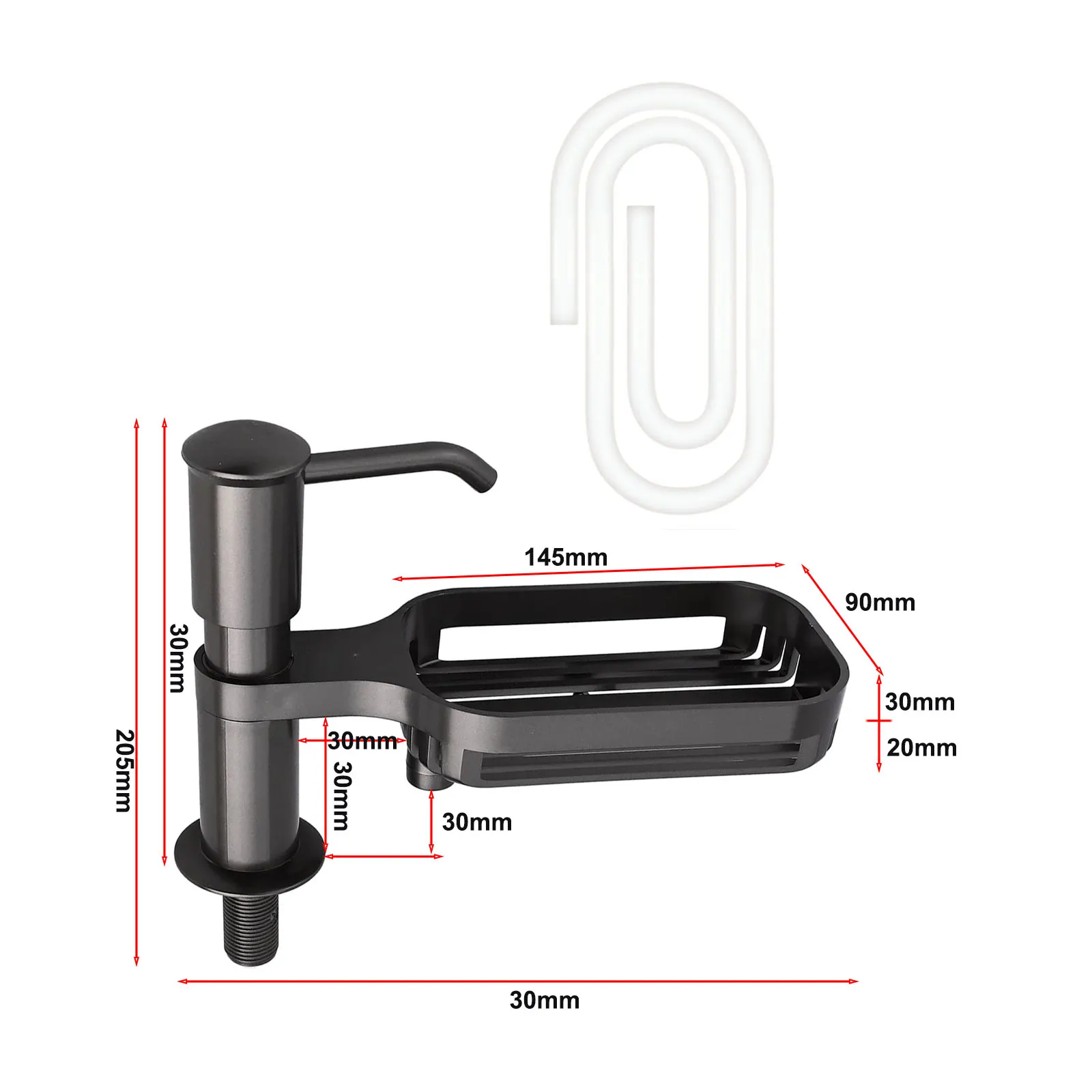 Bathroom Countertop Extension Tube Dispenser 3-inch Nozzle Acid Resistant Built-in Spring For Commercial Spaces