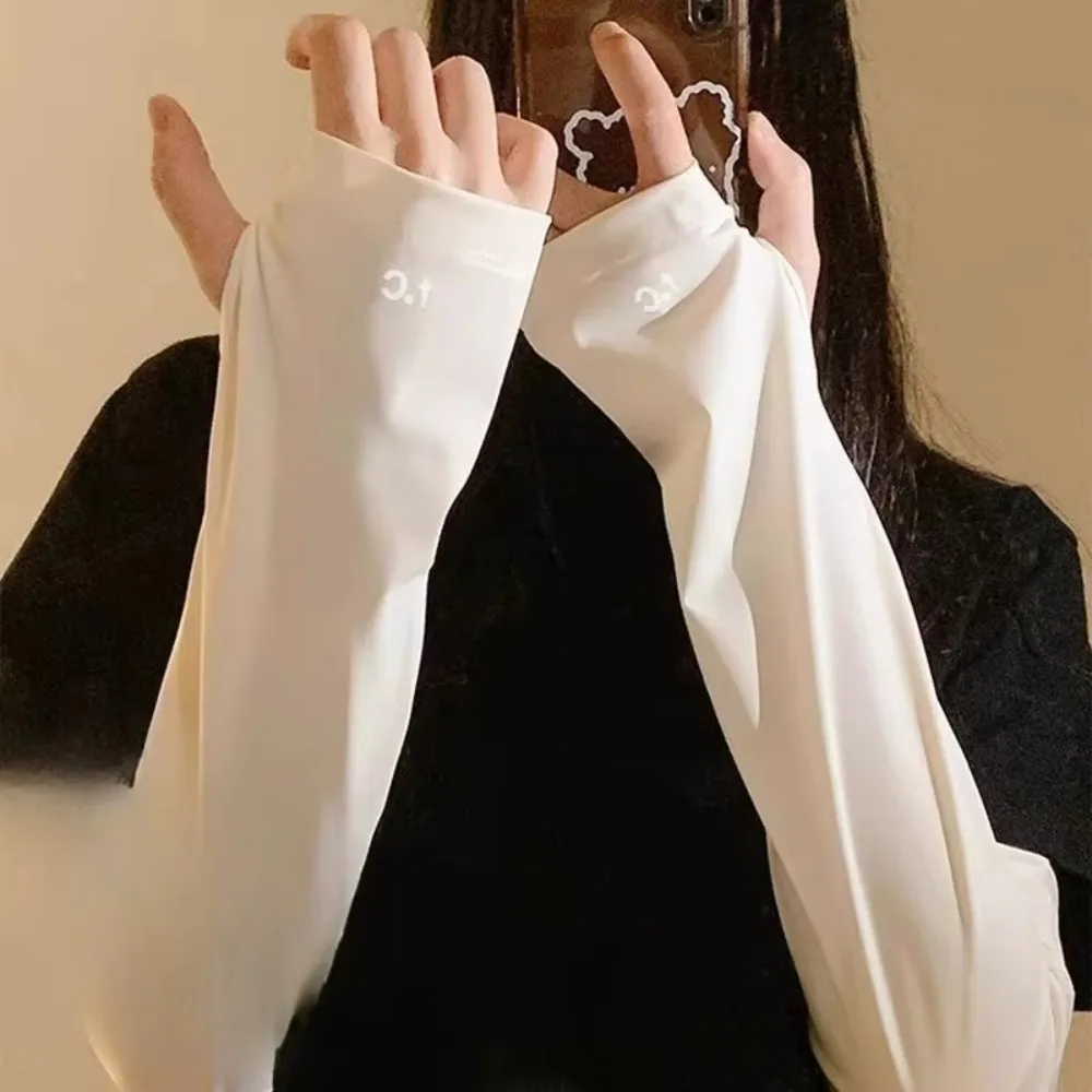 Fashionable Ice Silk Loose Sleeves Breathable Sun Protection Sleeve Covers Comfortable Cycling Driving Gloves Women Men