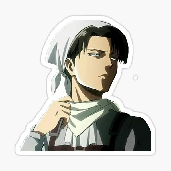 Levi Ackerman In His Cleaning Suit  5PCS Stickers for Room Laptop Background Home Cute Bumper Decor  Print Water Bottles Wall