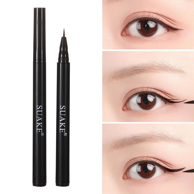 Wasserdichter Eyeliner schwarze Flüssigkeit langlebiger Eyeliner Bleistift schnell trocknend nicht blühen natürliche Eyeliner flüssige Stift kosmetische Werkzeuge