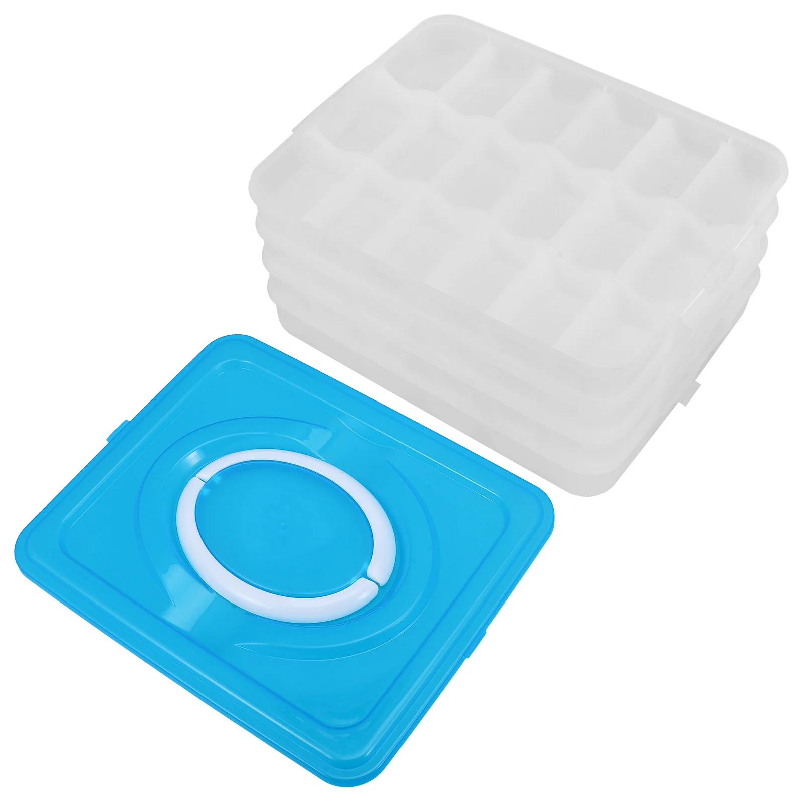 

Food Freshness Storage Box 4-Layer Microwave Safe Pp Material Dumpling Organizer Container Holder Kitchen Storage Solution