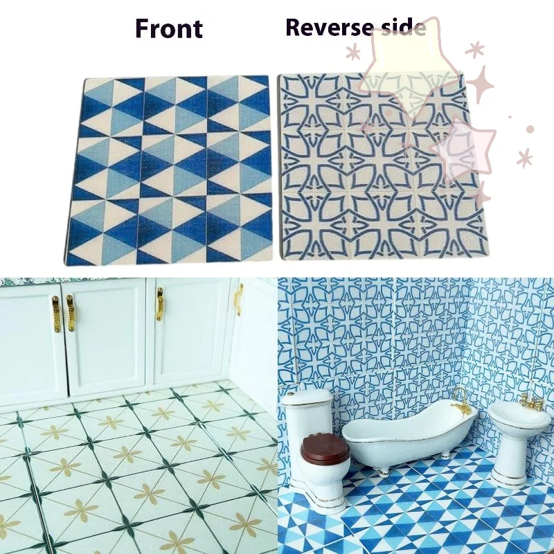 [TJ]1 個 1:12 ドールハウスミニチュア正方形木製床モデルバスルームリビングルーム装飾おもちゃドールハウスアクセサリー