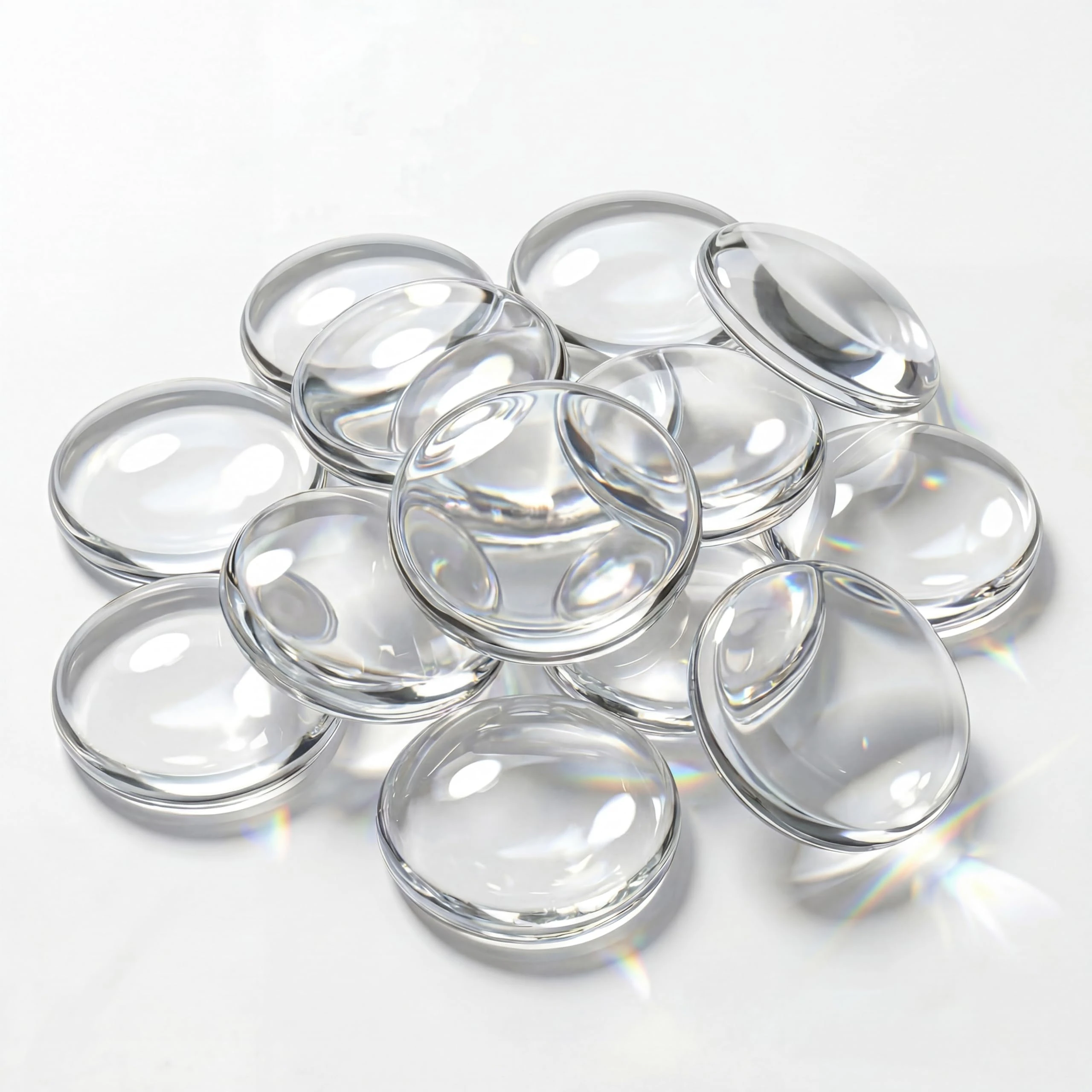 6-50mm Round Clear Glass Dome Cabochons Non-Calibrated Round for Jewelry Making Photo Cameo Pendants Necklaces DIY Crafts