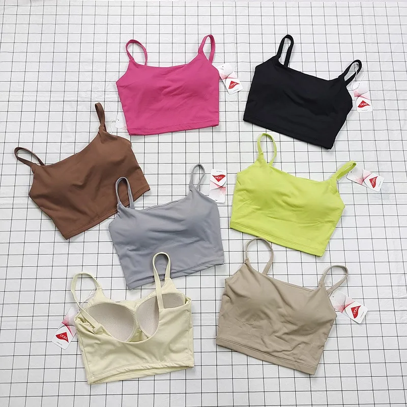 

Women's One-Piece Sports Bra - Spaghetti Strap Bounce Control, Moisture-Wicking for Yoga Running Gym