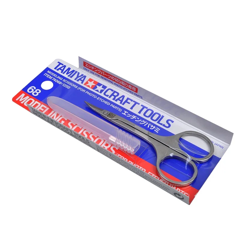 TAMIYA 74068 tijeras de modelado para piezas fotograbradas, tijeras de modelo de precisión, calcomanía de palo de agua, herramientas artesanales especiales