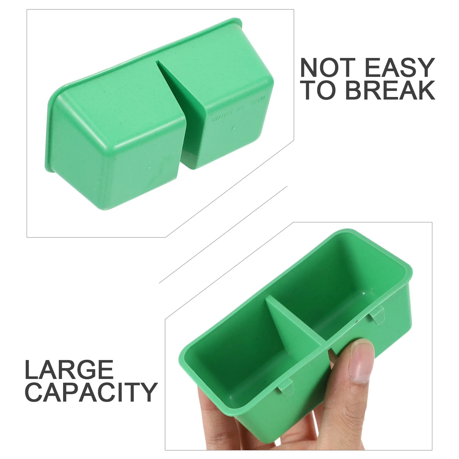 

15 Pcs Bird Feeder Trough Safe Plastic Durable Spill Proof Splash Proof Wear Bite Resistant Parrots Cocks Peonies Pigeons Pet