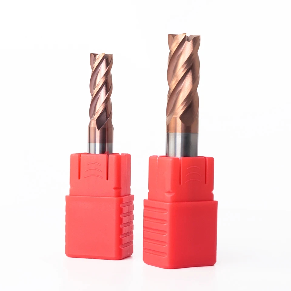 HRC55/65 Carbide End Mill 4 Flutes Milling Cutter Alloy Coating Tungsten Steel Router Bit CNC Maching Cutting Tools 1-20mm Shank