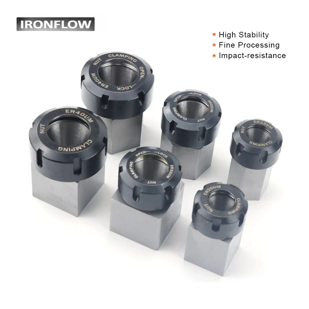 Vierkante ER32 ER25 ER40 Chuck Blok Hard Staal Hex Er Spring Collet Seat Geschikt Voor Cnc Draaibank Snijmachine Graveren
