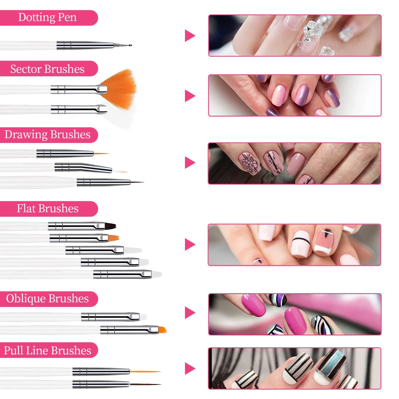 Profesjonalny zestaw do manicure i zdobienia paznokci z brokatem dla początkujących - kompletny zestaw do manicure