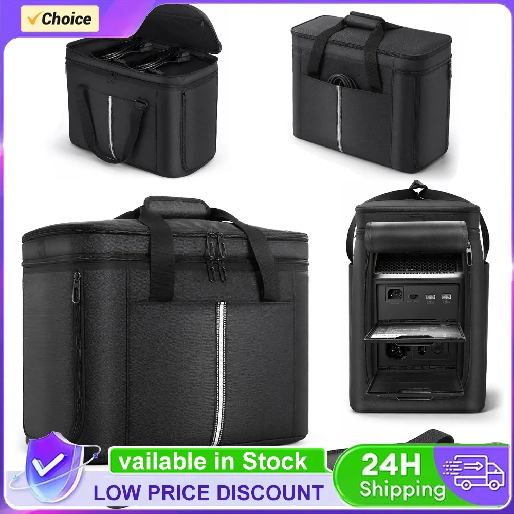 Portable Power Station Storage Bag for Ecoflow Delta 3 Max Plus/Delta 3 Max for Outdoor Camping RV Trip Emergency Use