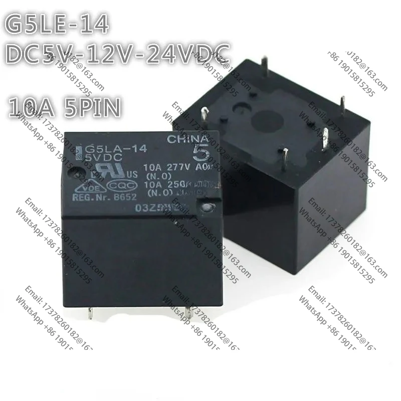 

10 шт. новое реле G5la-14-5vdc 12vdc 24vdc G5LA14 G5LA-14 Dc5v Dc12v Dc24v 5PIN 10A