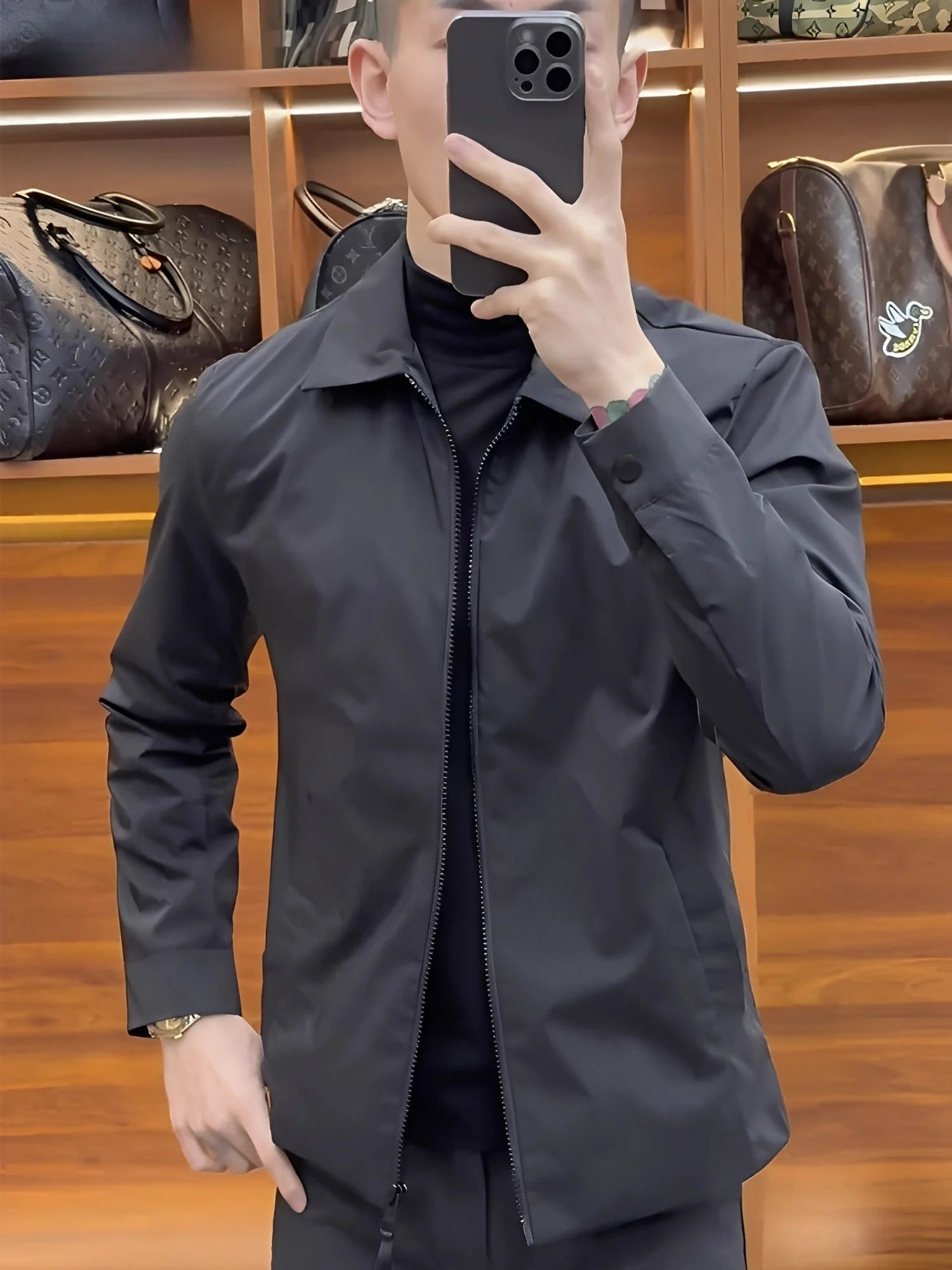 

Мужская зимняя повседневная куртка премиум-класса 2026 года, новая, с декоративной молнией, из полиэстера/нейлона...