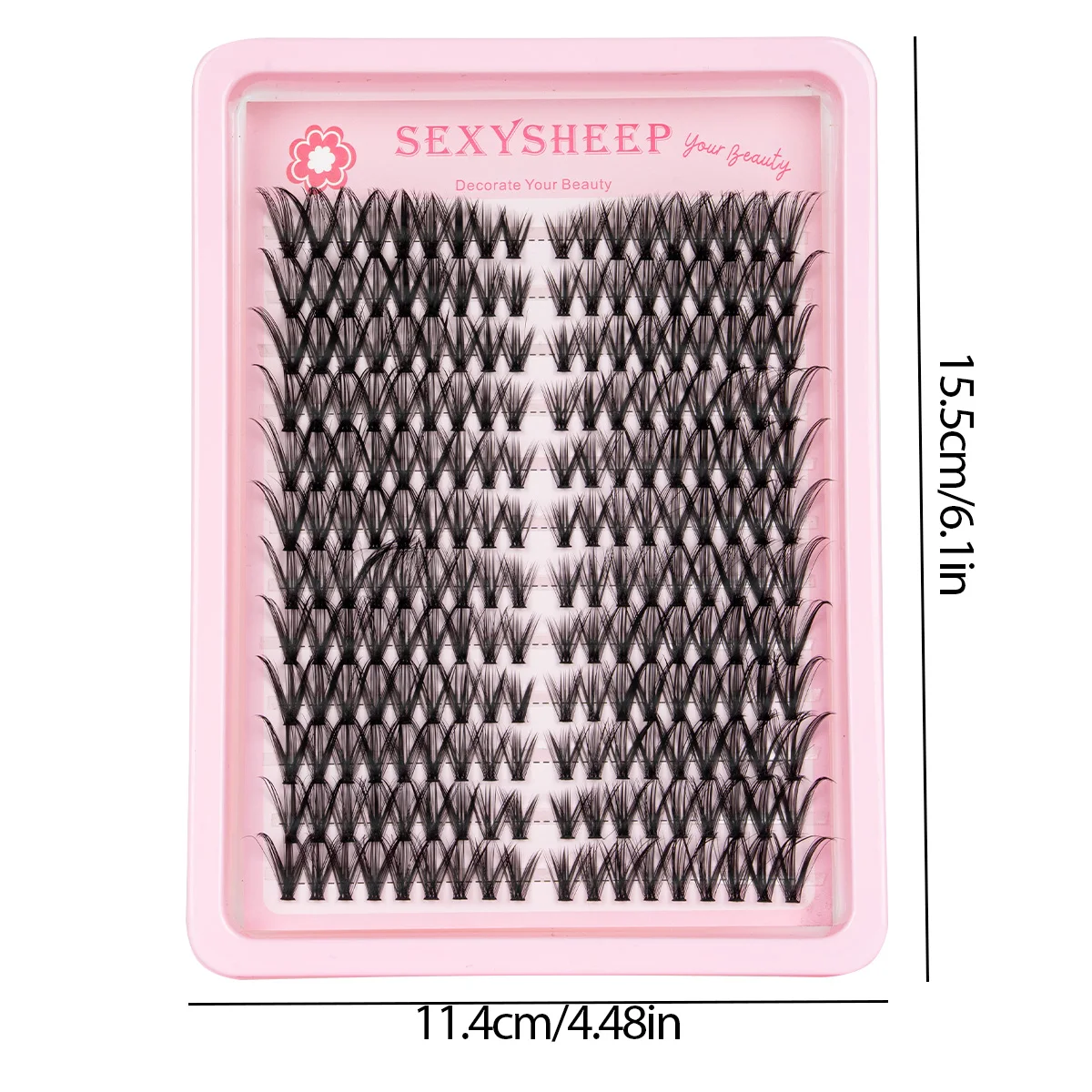Dicke Wimpernbüschel DIY Wimpernverlängerung für Volumen, D-Curl Einzelwimpern, dramatische Nerz-Wimpern, weicher Band – Detail 4