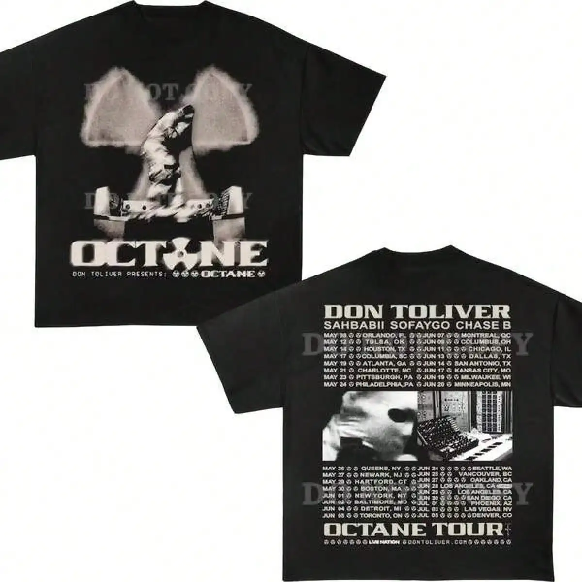 T Shirt Print ,Graphic-Cotton Tees Size Plus,Don Toliver Octane Tour Graphic Tee Hip Hop2 Streetwear,With Shirt,Summer Tops,Shirt Suitable