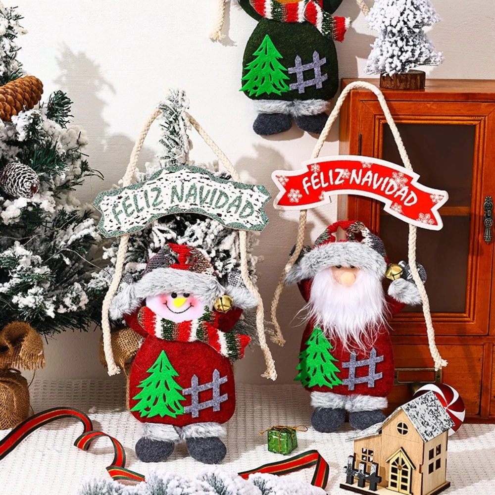 

1/3pc Merry Chrismas Festival Pendant Car Door Hanging Decoration Mini Christmas Party Snowman Santa Claus Reindeer Wall Hangers