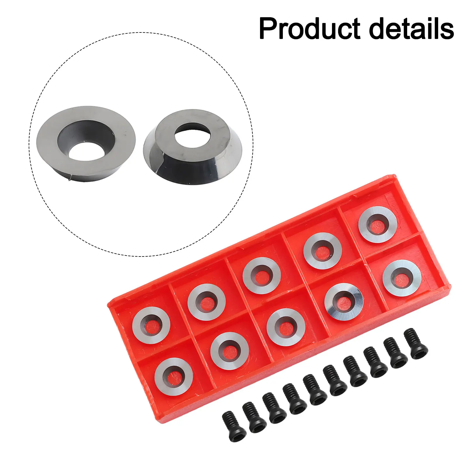 10pcs Ci3 Carbide Insert Cutter Round 12mm X 2.5mm 30 Degree Edge Tools Ci3 High Quality 10pcs Carbide Blade Screws