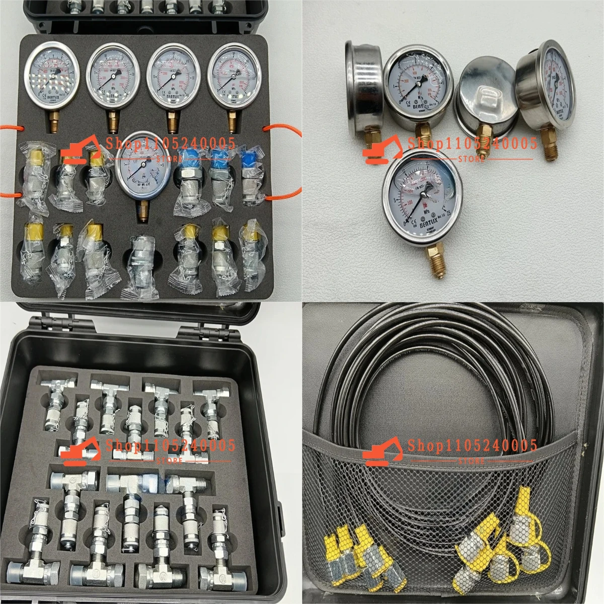 

Гидравлический испытательный комплект 5 манометров Гидравлический манометр 5 таблиц 5 линий 13 разъемов и 14 тройников Гидравлический манометр Группа диагностики