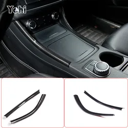 For Mercedes Benz A/GLA/CLA Class W176 A180 2012-2018 Carbon Fiber Chrome Center Console Decoration Strips Trim Car Accessories