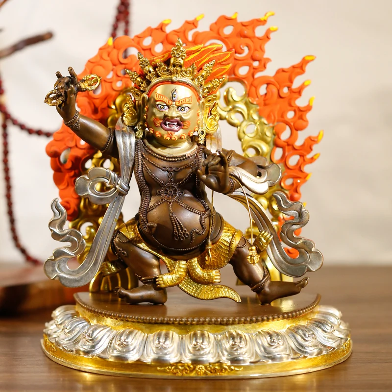 GOOD quality Gilding Buddha statue Asia Nepal temple bless safe healthy luck Vajrapani PU SA bronze