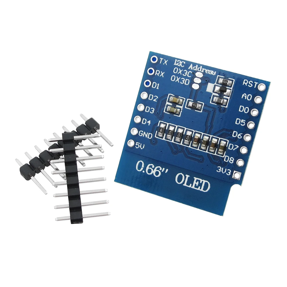 1pcs 0.66 Inch OLED I2C Shield D1 Mini 64X48 IIC  white Diy Kit