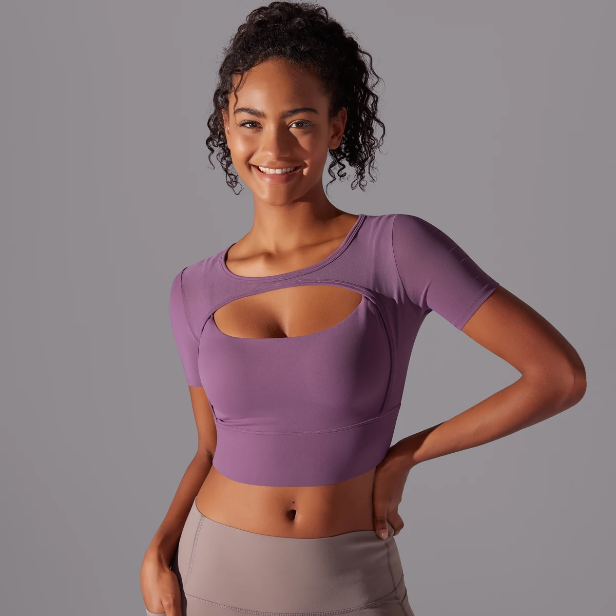 Frauen Mesh Yoga Shirt Sexy Kurzarm T-Shirt Sport Top Bluse Cover Up Quick Dry Gym Kleidung Laufen Fitness Tank Sportwear – Detail 24