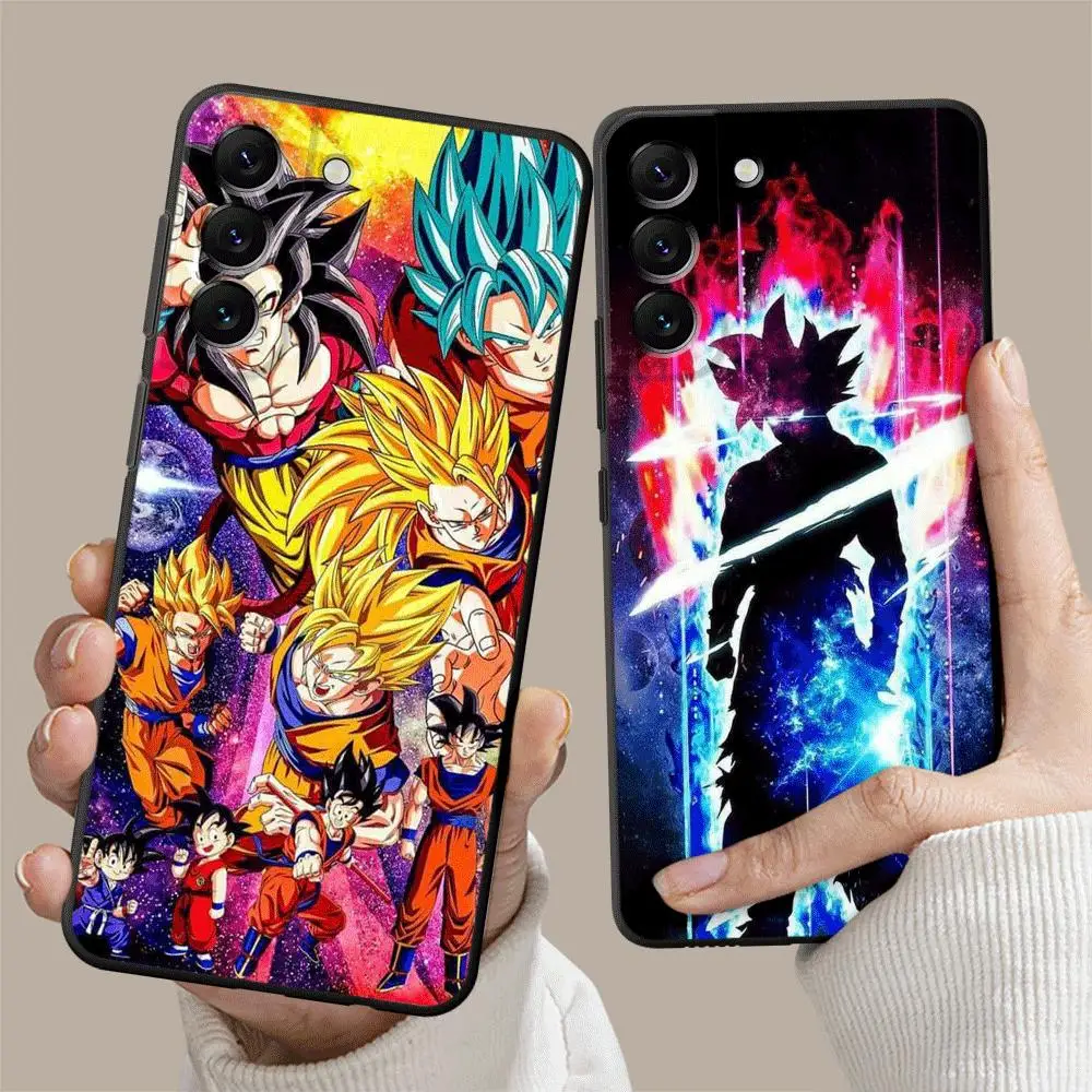 Anime Dragons Son Balls Phone Case for Samsung Galaxy S23 Ultra S22 S20 FE S21 Plus 5G S10 Plus S22Ultra Silicone Black Cover