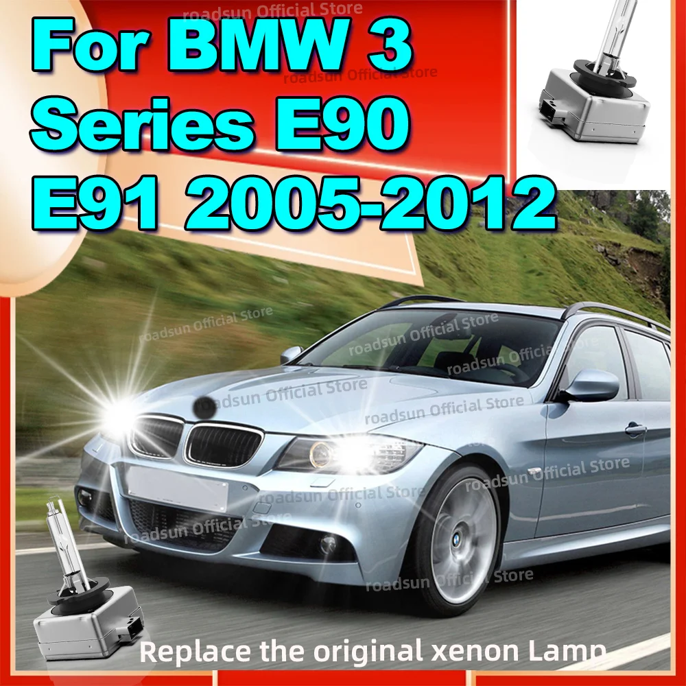 2Pcs 6000K Xenon HID Lamp Headlight Bulb for BMW 3 Series E90 E91 2005 2006 2007 2008 2009 2010 2011 2012