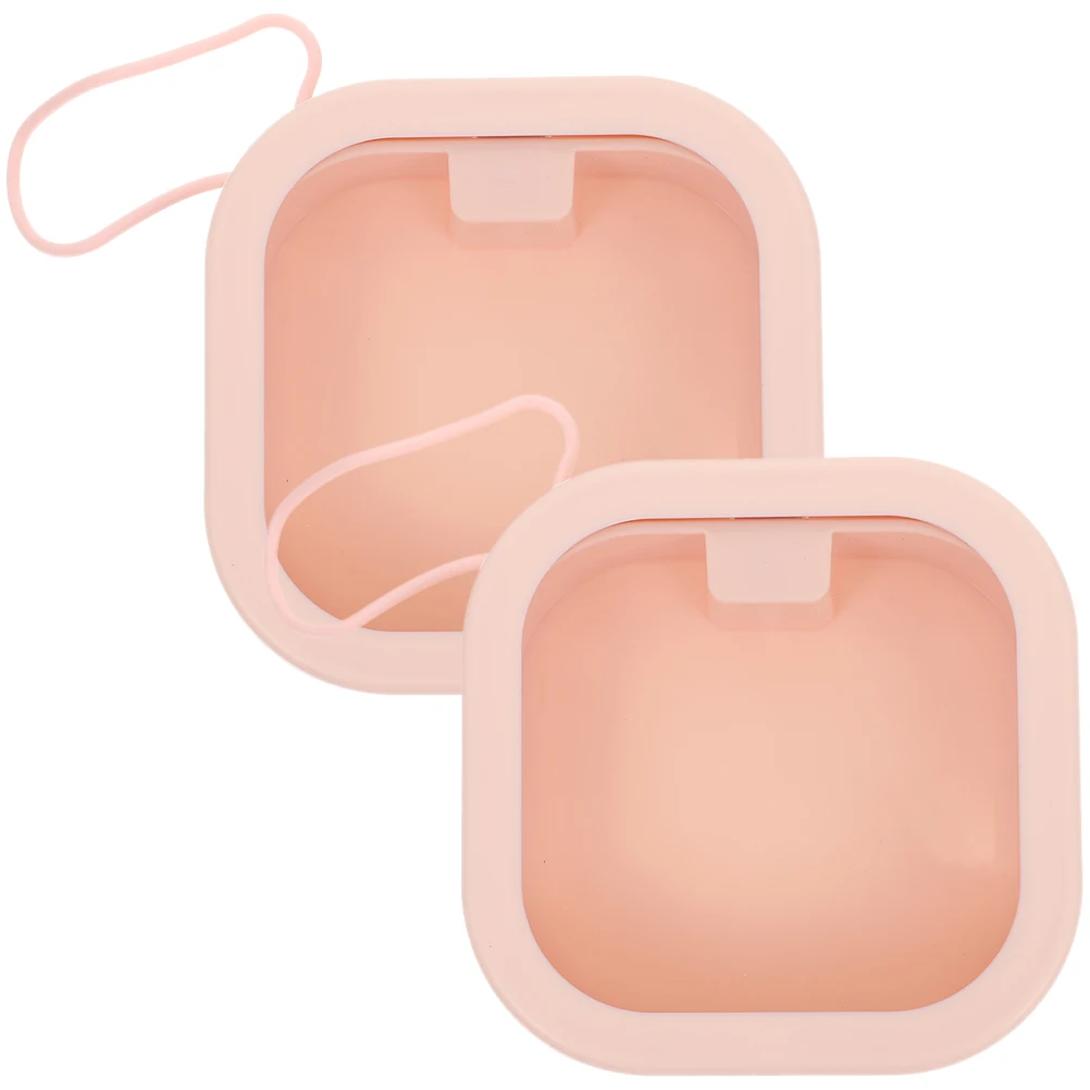 

2 Pcs Rubber Band Storage Box Hair Ties Organizer Accessory Girl Containers Plastic Holders Scrunchies Travel