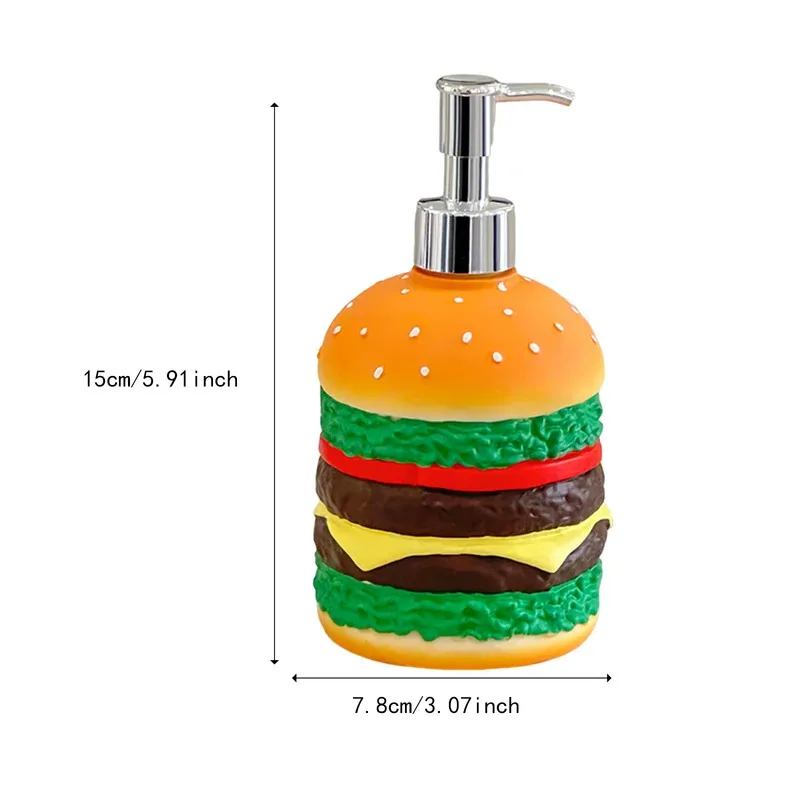 Hamburger Shaped Hand Soap Bottle Bathroom-Specific Shower Gel Shampoo Dispenser Fun Bathroom Accessories