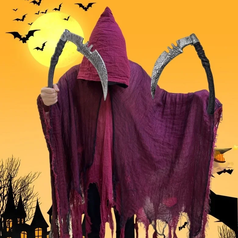 Reaper Sickle Halloween Party Props Decorative Tricks Plastic Toy Sickle