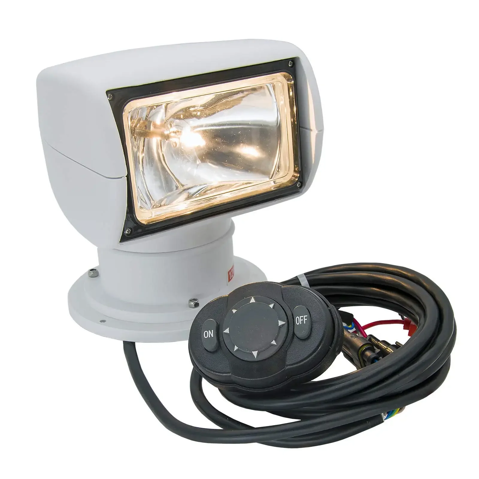 Luz de búsqueda halógena portátil marina, foco de barco con Control remoto giratorio 100, 12V, 360 W, 2500LM, IP67