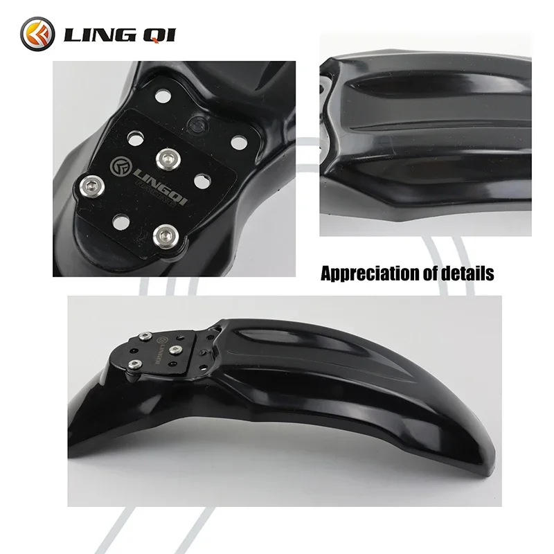 LINGQI RACING Motorcycle Modified Front Mudguard Plastic Fender Cover For SURRON SUR RON Light Bee X Dirt Pit Bike Accessories